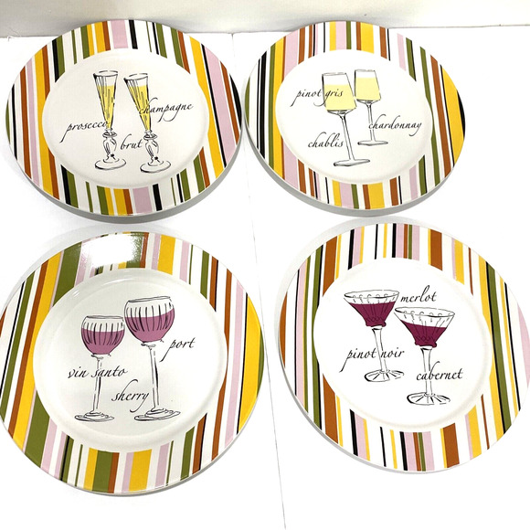 Rosanna Studio boxed plate set wines cocktails canape party buffet salad plates - Picture 2 of 9